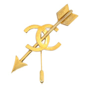 Chanel 1993 Arrow Brooch Pin Gold