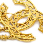 Chanel 1995 Fretwork Paisley CC Brooch