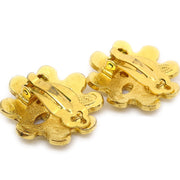 CHANEL 1994 Flower Earrings Gold
