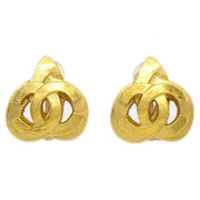 Chanel 1997 Heart Earrings Gold Medium