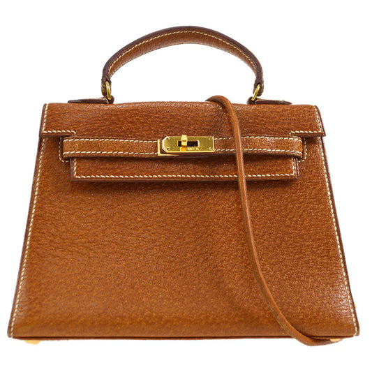 Hermes * Gold Porc Kelly 15 Sellier