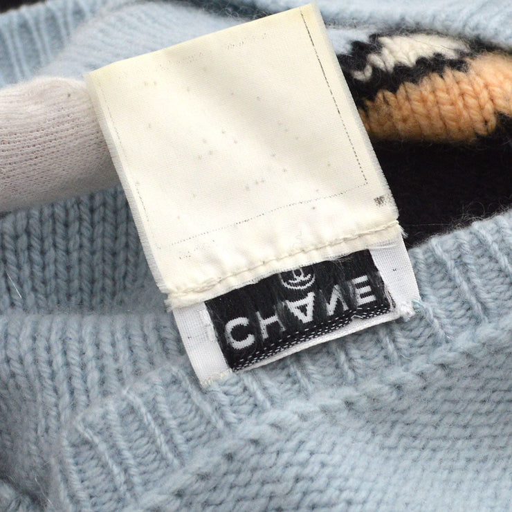 CHANEL 1995 Fall shoe-motif cashmere jumper #40