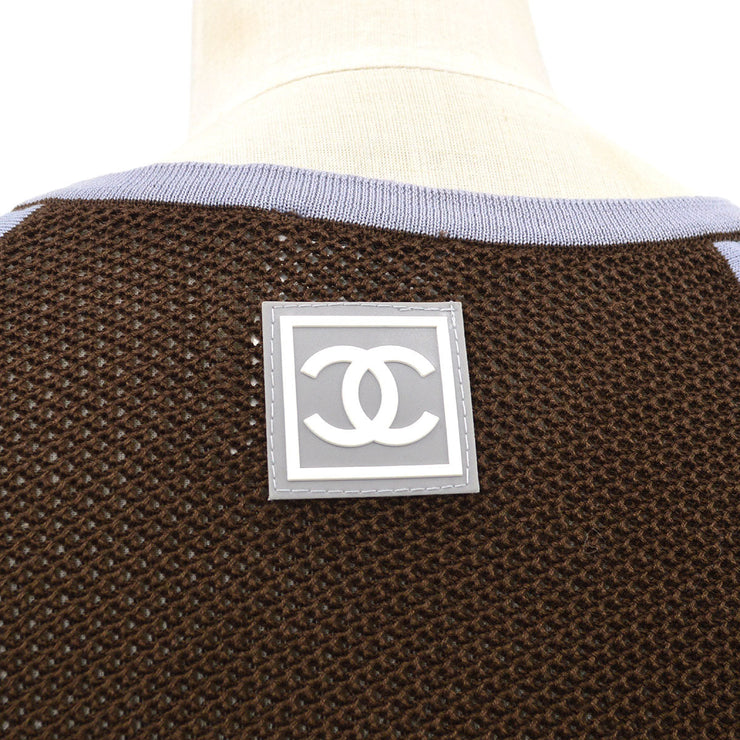 CHANEL 2003 CC logo-patch mesh T-shirt #38