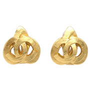 Chanel 1997 Heart Earrings Gold Medium