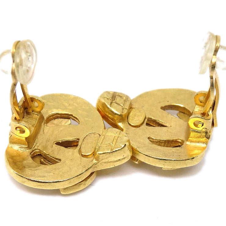 Chanel 1997 Heart Earrings Gold Medium