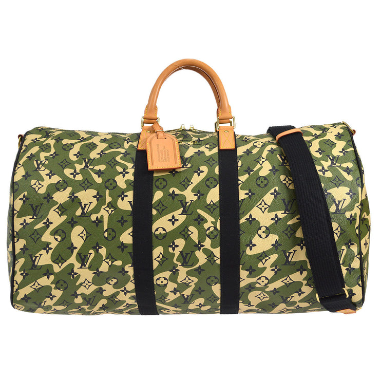 Louis Vuitton Keepall Bandouliere 55 Camo Monogramouflage Weekend