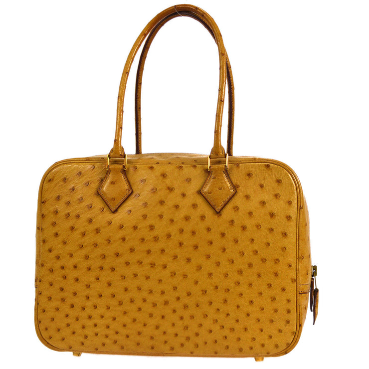 HERMES * 1998 PLUME 28 Saffron Ostrich