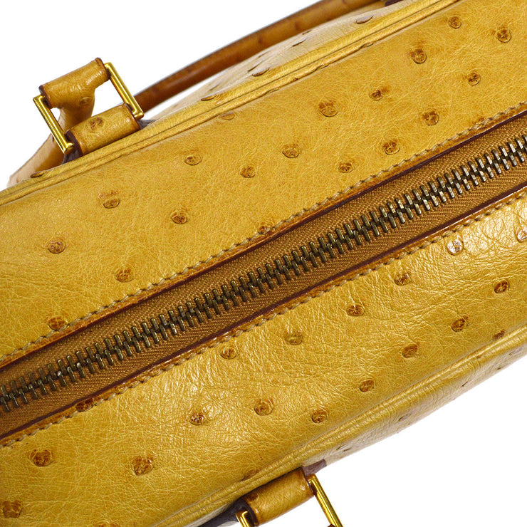 HERMES * 1998 PLUME 28 Saffron Ostrich