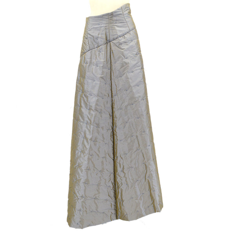 CHANEL 1999 Fall quilted A-line skirt #38