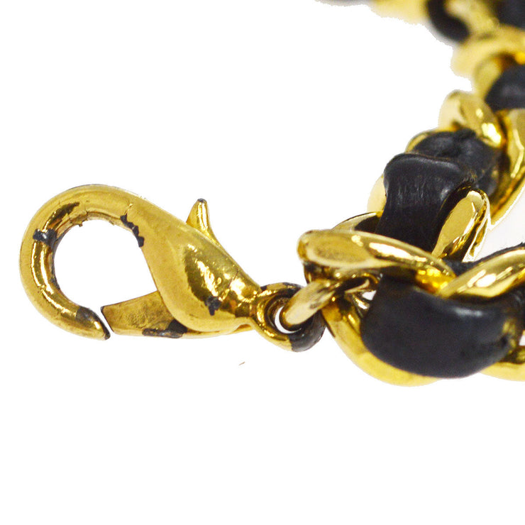 Chanel Vintage Gold Metal And Black Lambskin Lucky Charm Chain Belt, 1993  Available For Immediate Sale At Sotheby's