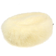 CHANEL 2003 Fall Fur Hat White