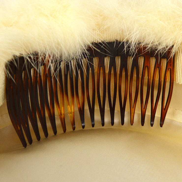 CHANEL 2003 Fall Fur Hat White
