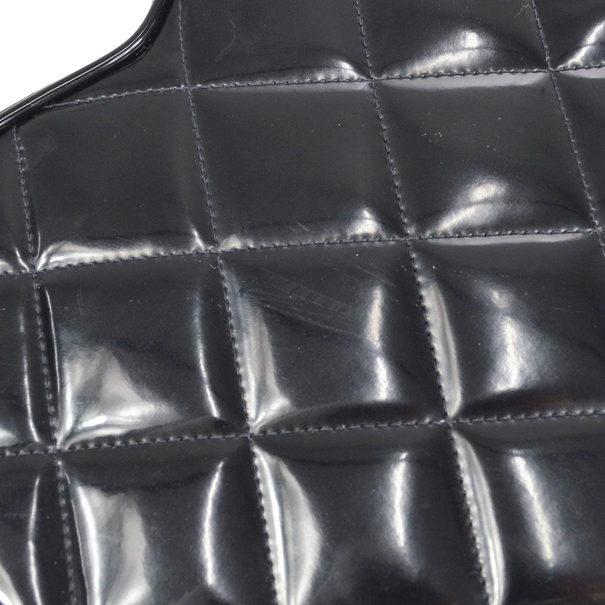 Chanel Heart Cosmetic Vanity Handbag Black Patent