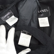 CHANEL 1999 Fall pleat detailing collarless skirt suit #38