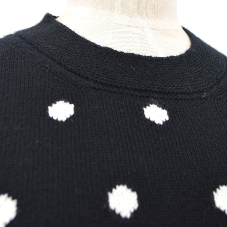 CHANEL 2008 Fall polka dot pattern knitted cashmere T-shirt #40