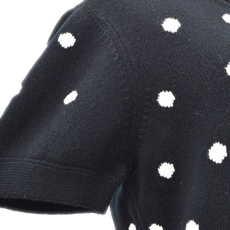 CHANEL 2008 Fall polka dot pattern knitted cashmere T-shirt #40