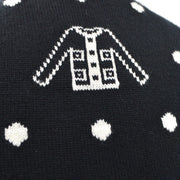 CHANEL 2008 Fall polka dot pattern knitted cashmere T-shirt #40