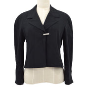 CHANEL 1999 Fall concealed fastening cropped wool jacket #38