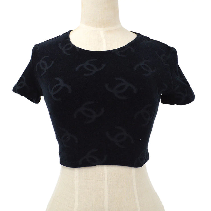 CHANEL 1996 Velvet Cropped Top #40