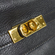 HERMES * 1990 MINI KELLY 20 Black Veau Gulliver