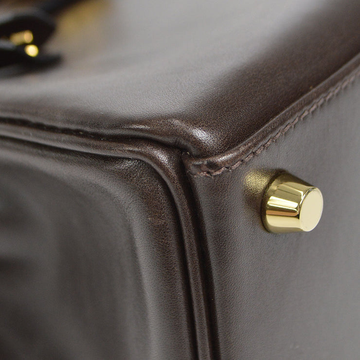 Hermes Kelly bag 25 Retourne Black Box calf leather Silver hardware