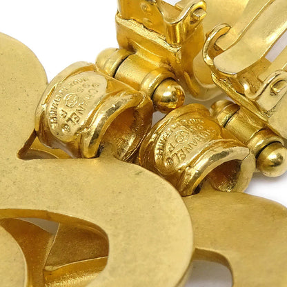 Chanel 1995 Heart Gold Earrings