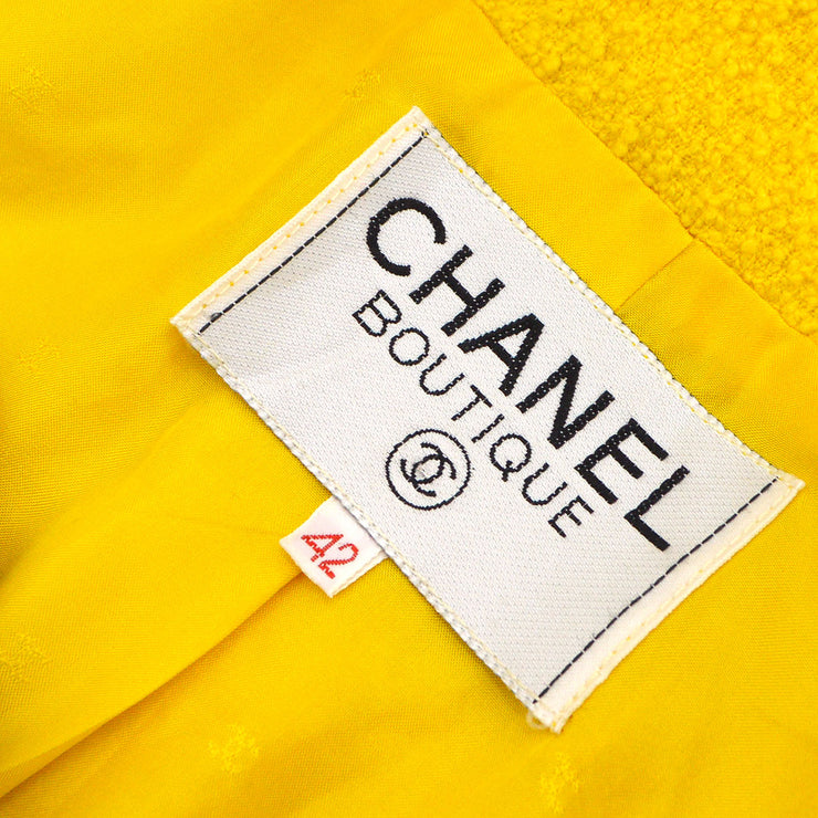 CHANEL 1993 contrast trimming single-button jacket #42