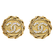 Chanel 1988 Crystal & Gold Earrings Clip-On 23