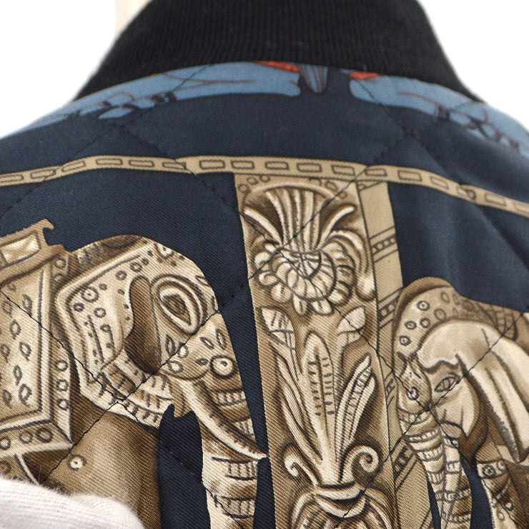 HERMES Reversible Bomber Jacket Black #50