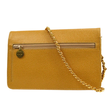 Chanel 1996-1997 Beige Caviar Timeless WOC Wallet on Chain