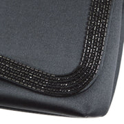 香奈儿（Chanel）1997-1999珠肩袋黑色缎子