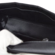 CHANEL 1997-1999 Bead Shoulder Bag Black Satin