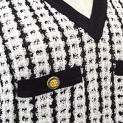 CHANEL 1997 Spring CC-button bouclé top and cardigan twinset #42