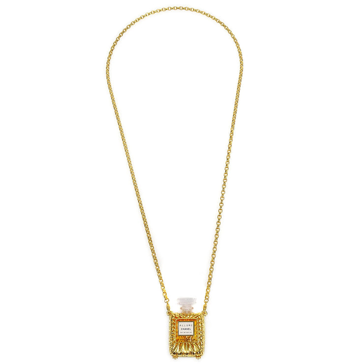 CHANEL Perfume Bottle Gold Chain Pendant Necklace
