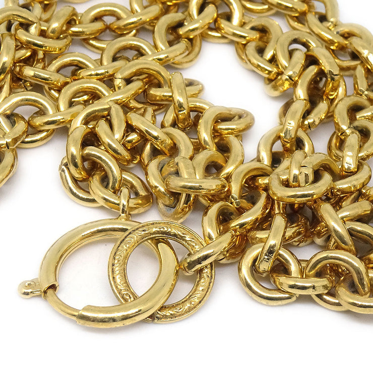 Chanel 1994 Quilted CC Gold Chain Necklace
