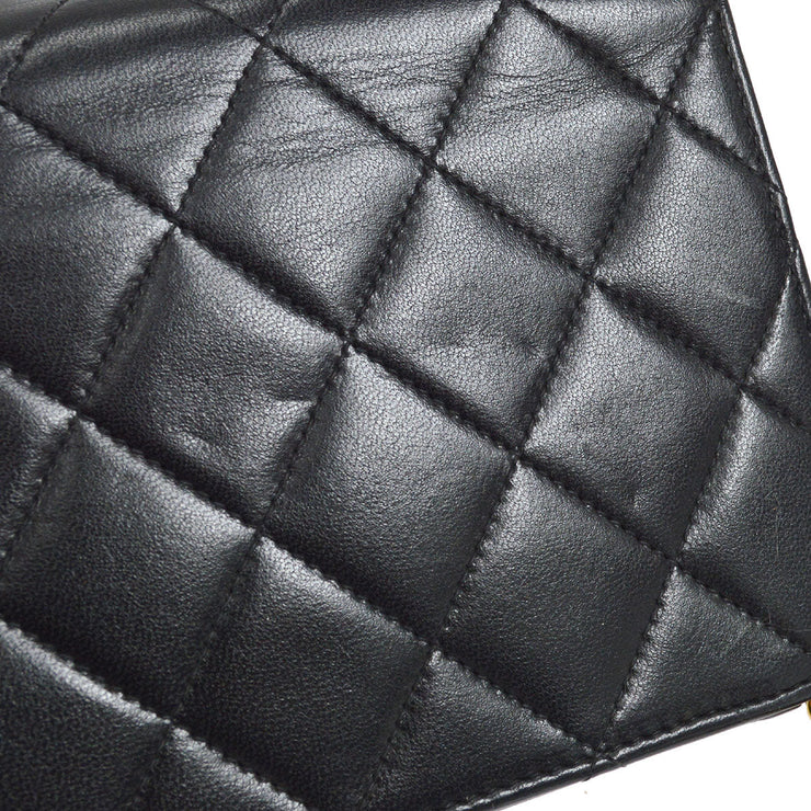 CHANEL 2001-2003 Turnlock Full Flap Mini Black Lambskin