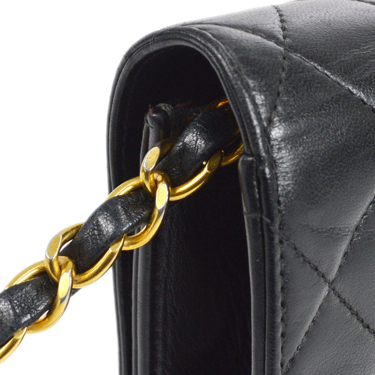 CHANEL 2001-2003 Turnlock Full Flap Mini Black Lambskin