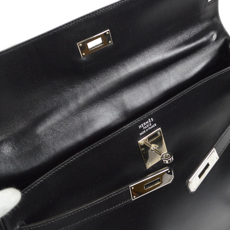 HERMES 1999 KELLY 35 RETOURNE Black Box Calf