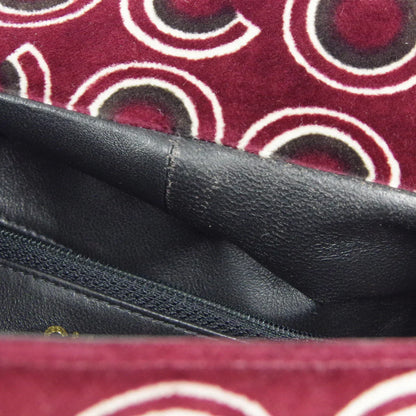 CHANEL 2001-2003 COCO Handbag Bordeaux Velvet