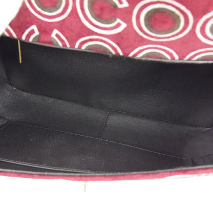 CHANEL 2001-2003 COCO Handbag Bordeaux Velvet