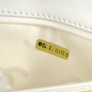 CHANEL 2004-2005 Wild Stitch Handbag Medium White Calfskin
