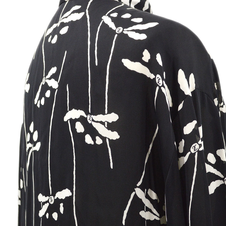 CHANEL 1998 floral-print silk shirt and skirt set #38
