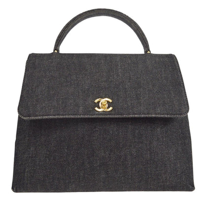 Chanel 2000-2001 Kelly 30 Denim Black