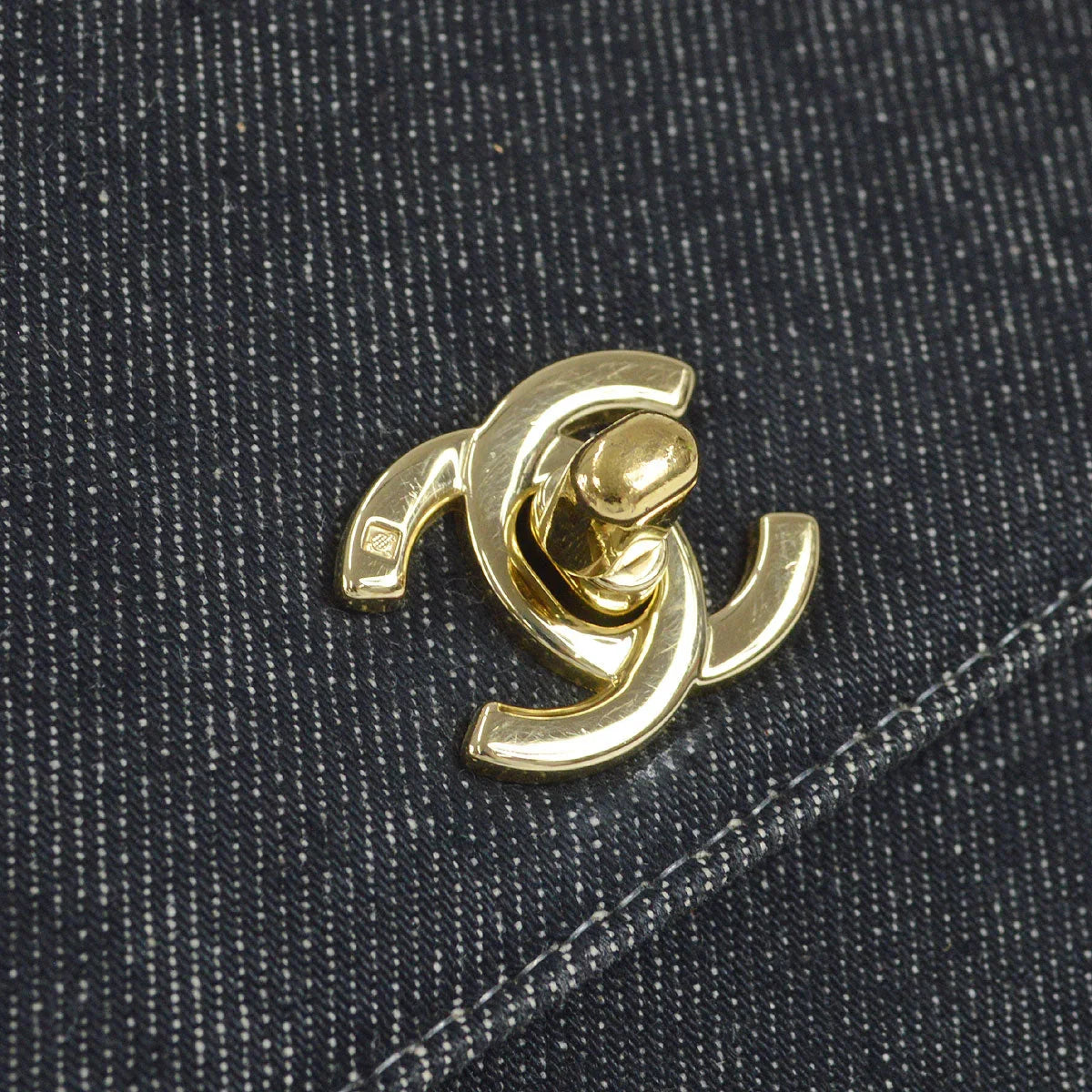Chanel 2000-2001 Kelly 30 Denim Black