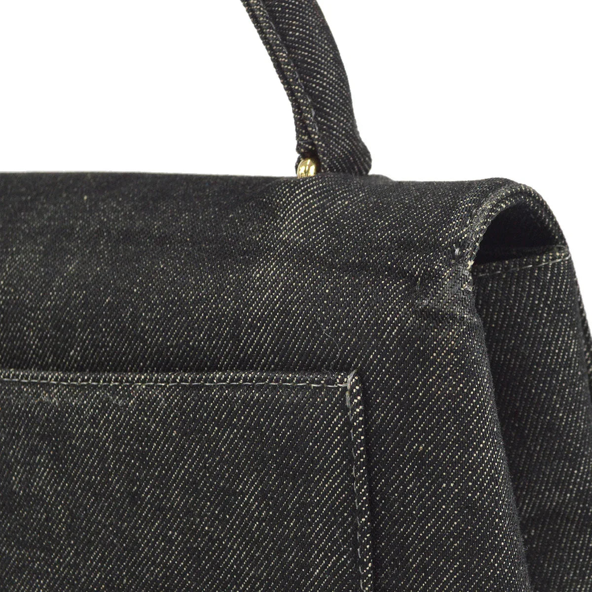 Chanel 2000-2001 Kelly 30 Denim Black