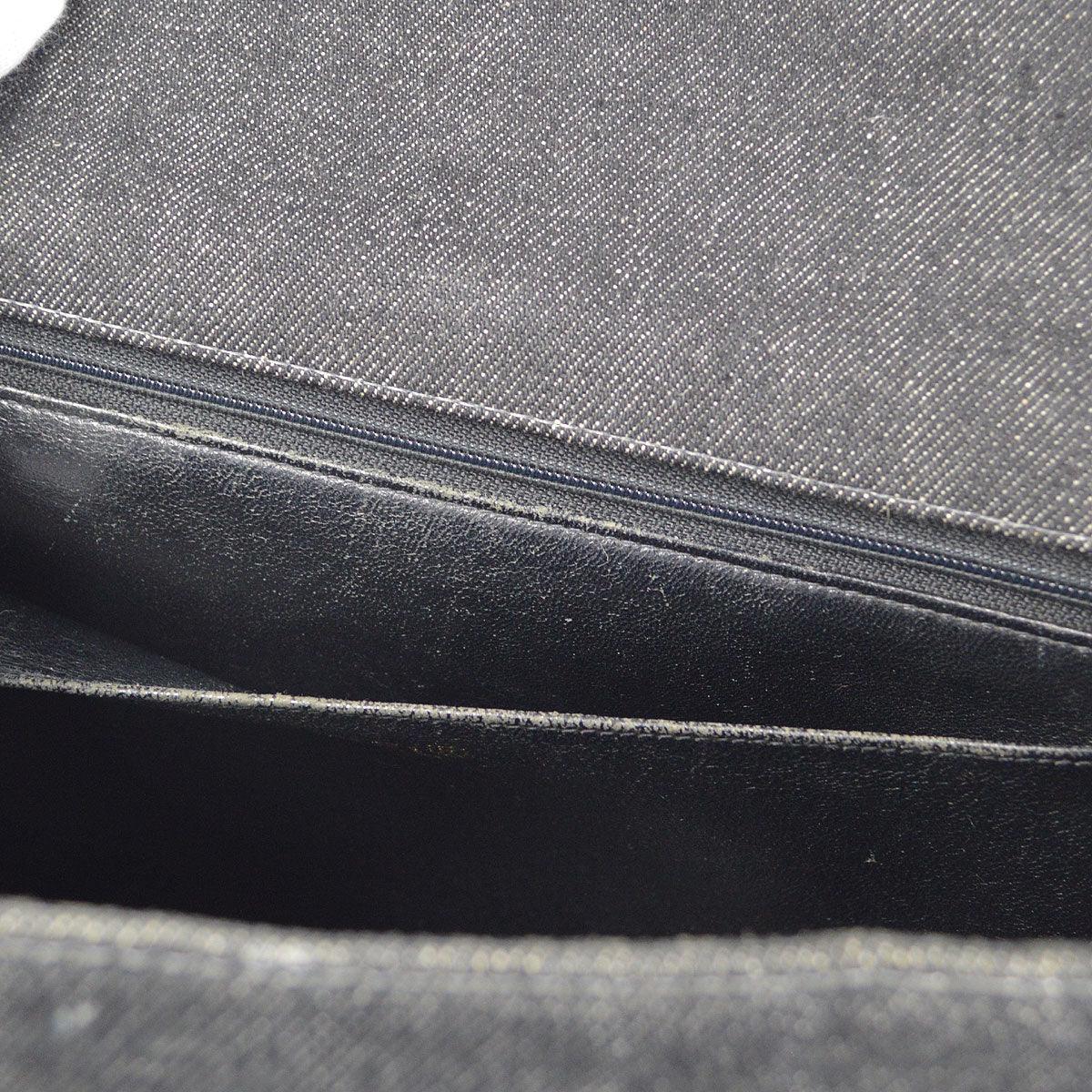 Chanel 2000-2001 Kelly 30 Denim Black