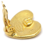 Chanel 1995 Heart Earrings Clip-On Gold Small 95P