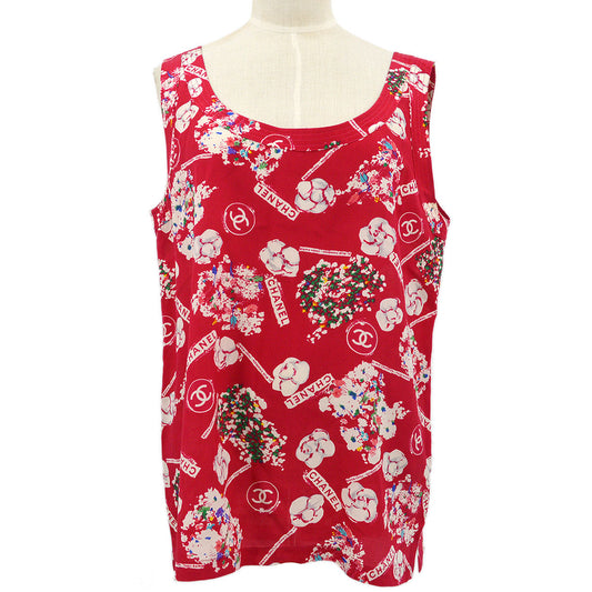 香奈儿（Chanel）1992 Camellia Print Silk Tank Top＃44