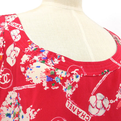 香奈儿（Chanel）1992 Camellia Print Silk Tank Top＃44