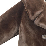 FENDI faux-fur double-breasted coat #40
